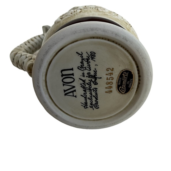 AVON Ceramarte Brazil 1980 Lidded Stein Mug Cup Hand Crafted Cowboy Vintage - Picture 7 of 7